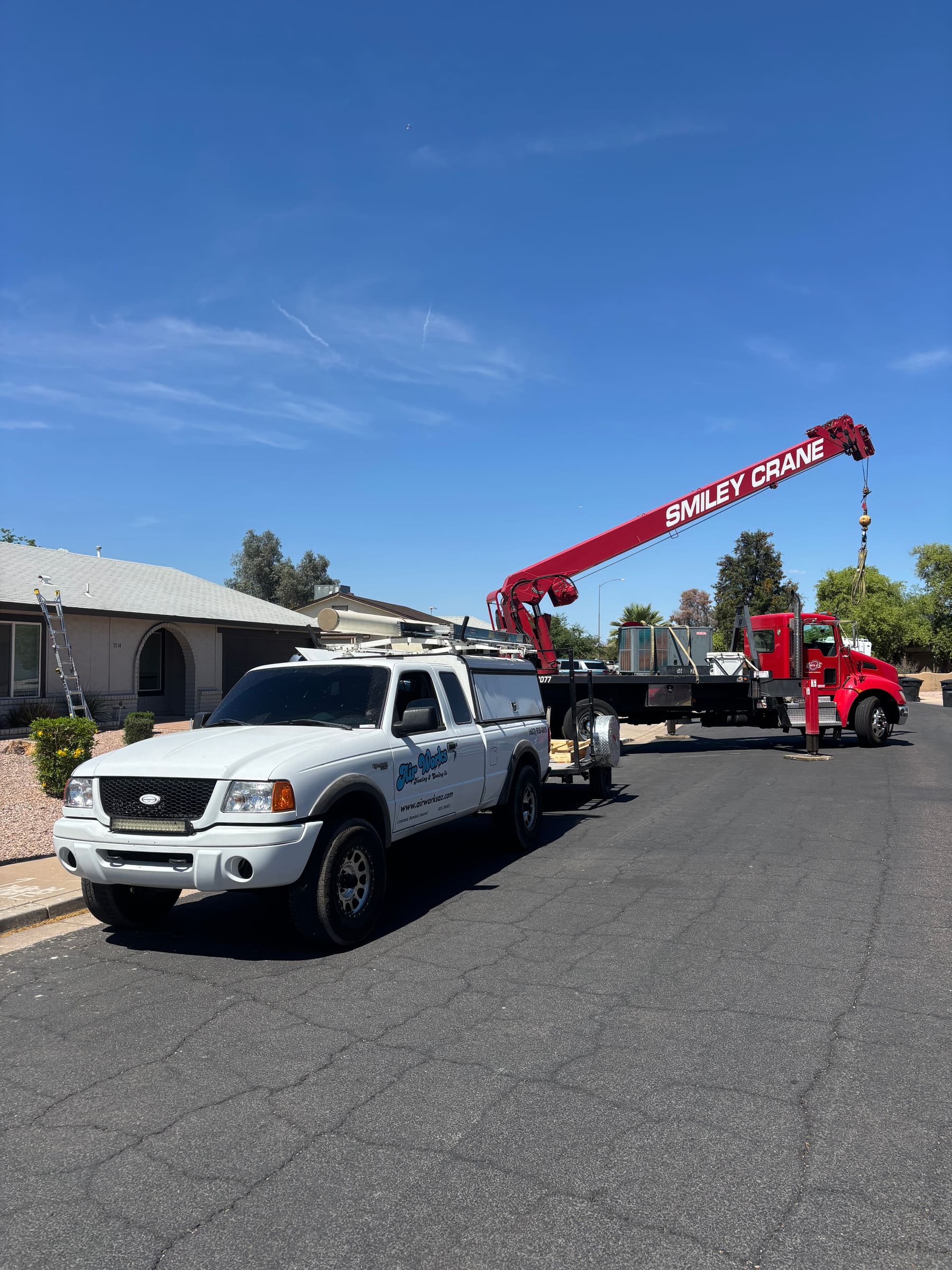 Air Works van and commercial AC and heating support